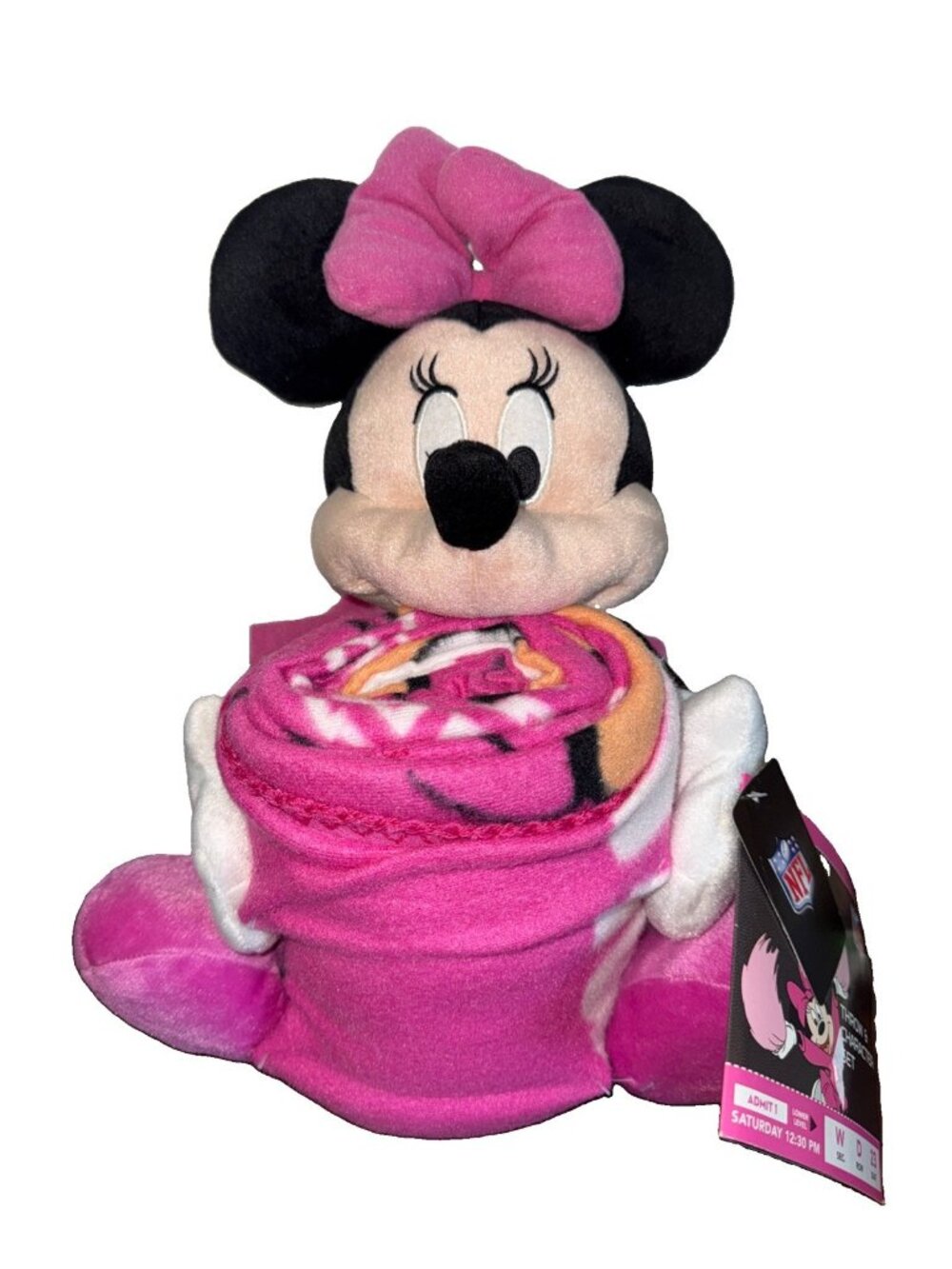 NEW Disney NFL Minnie Plush And Throw Combo NEW YORK GIANTS NWT authentic NFL